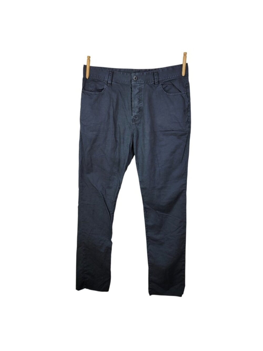 James Perse Pants Mens 34 36x34 Linen Cotton Canvas 5 Pocket Button Fly Gray